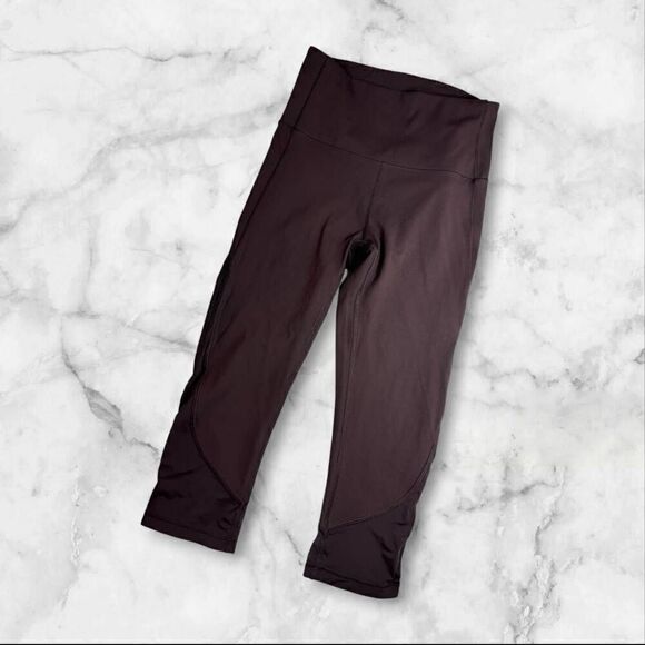 Lululemon Size 4 Maroon Leggings 23" - Picture 1 of 2